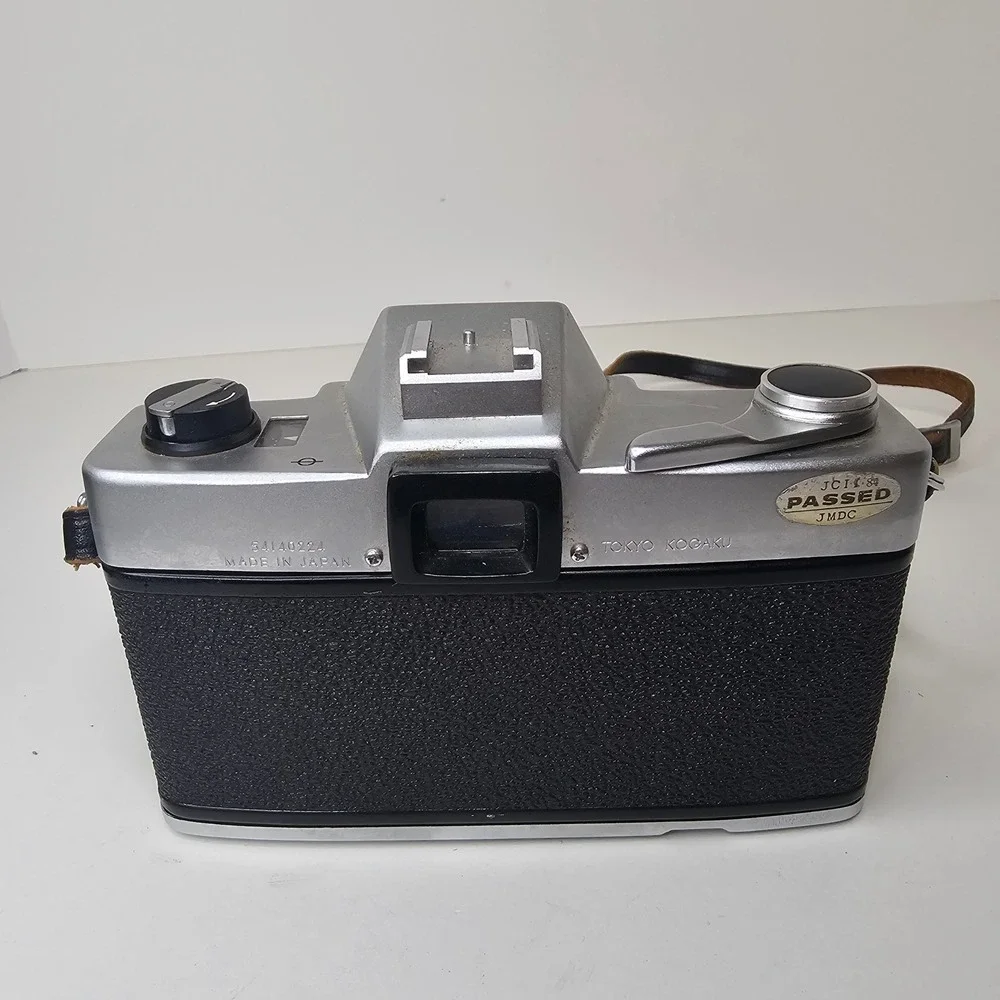 Vintage Topcon Uni 35mm SLR Camera with UV Topcor 53mm f2 Lens and Case Untested